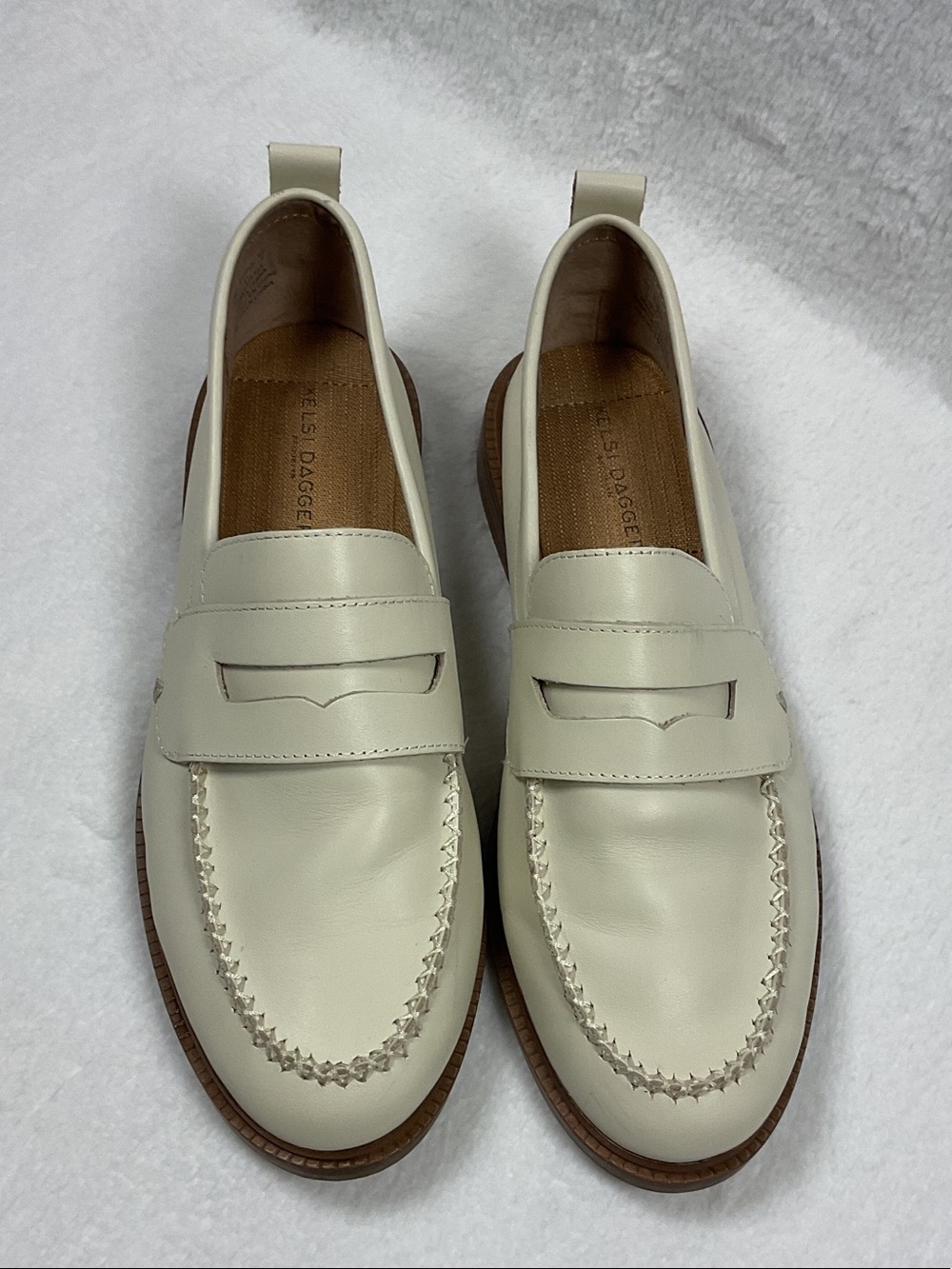 Kelsi Dagger Lens Salt Leather Penny Loafers Size 10